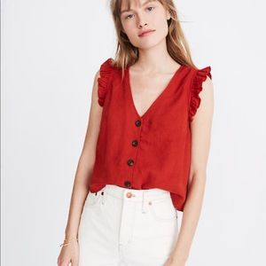 Madewell Orange Blouse